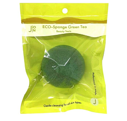 Спонж конняку с добавлением зеленого чая - J:on ECO-sponge green tea, 1шт