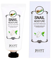 Крем для ног «муцин улитки» - Jigott Snail moisture foot cream, 100мл