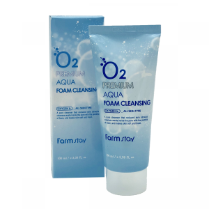 Пенка для лица очищающая с кислородом - FarmStay O2 - Premium aqua foam cleansing, 100мл