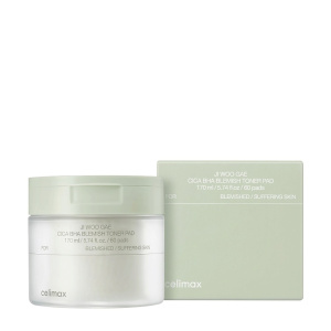 Пэды для очищения кожи и снятия макияжа - Celimax Jiwoogae one step mild cleansing pad, 60шт