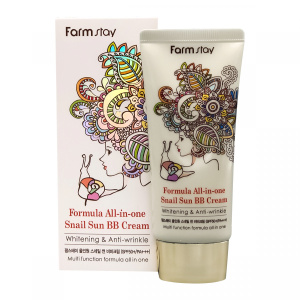 Крем ВВ улиточный солнцезащитный- FarmStay Formula All-In-One Snail Sun BB Cream SPF50+/PA+++