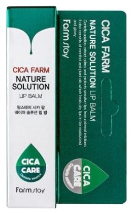 Бальзам для губ восстанавливающий с центеллой - FarmStay Cica farm nature solution lip balm, 10г