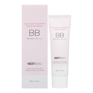 ББ крем омолаживающий с ги NEXTBEAU Collagen Solution Glow BB Cream SPF 50+ / PA+++ 02 Natural Beige
