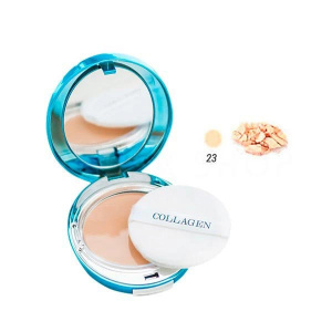 Пудра для лица с коллагеном со сменным блоком #23 ENOUGH Collagen twoway cake (including Refill) #23