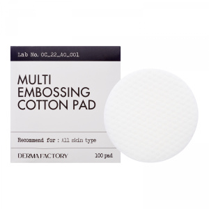 Пэды 100шт Derma Factory MULTI EMBOSSING COTTON PAD