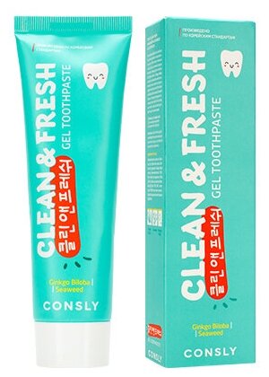 Паста зубная с экстрактами гинкго билоба и морских водорослей - Consly Clean&fresh toothpaste, 105г