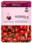 Маска увлажняющая тканевая с экстрактом ацеролы 23мл FarmStay Visible Difference Mask Sheet Acerola