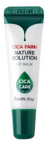 Бальзам для губ восстанавливающий с центеллой - FarmStay Cica farm nature solution lip balm, 10г