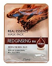 Маска тканевая с красным женьшенем - Juno Real essence mask pack red ginseng, 25мл