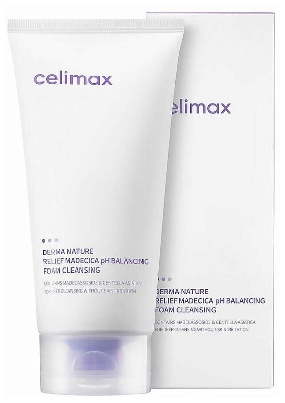 Пенка для умывания нежная успокаивающая - Celimax Relief madecica pH balancing foam cleansing, 150мл