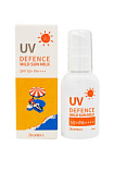 Молочко солнцезащитное для лица и тела мягкое 55мл DEOPROCE UV DEFENCE MILD SUN MILK SPF50+ PA++++