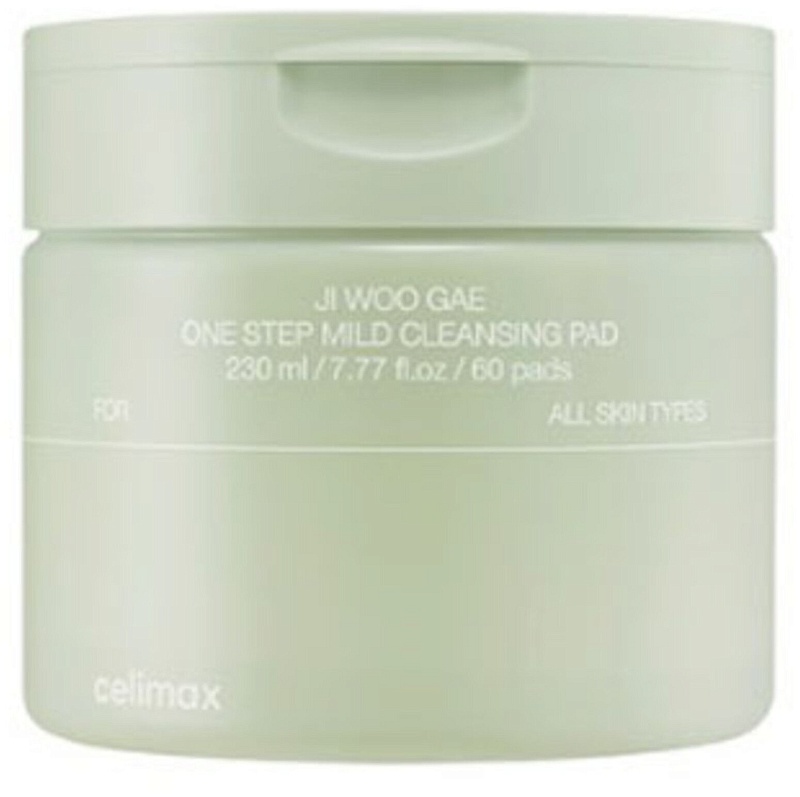 Пэды для очищения кожи и снятия макияжа - Celimax Jiwoogae one step mild cleansing pad, 60шт