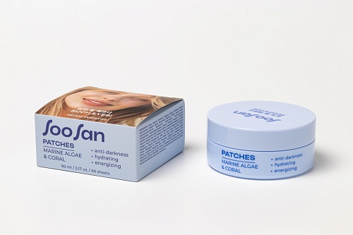 Патчи для глаз с экстрактом морских водорослей и кораллом SOO SAN Patches with Marine Algae & Coral