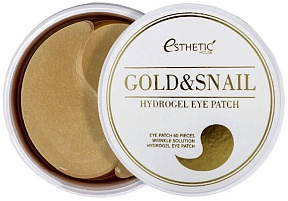 Патчи гидрогелевые с золотом и муцином улитки - Esthetic House Hydrogel eye patch, 60шт