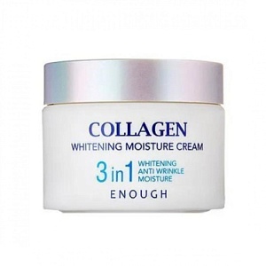 Крем для лица увлажняющий с коллагеном 3в1 - Enough Collagen 3in1 whitening moisture cream, 50мл