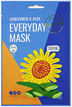 Маска для лица «успокаивающая» - Dearboo Sunflower&aloe every day mask, 27мл