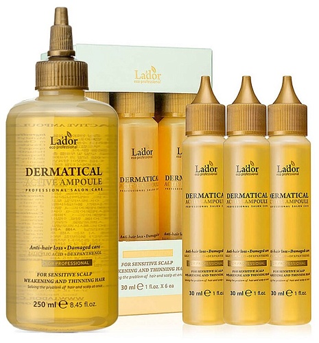 Филлер-сыворотка функциональный против выпадения волос - Lador Dermatical active ampoule, 250мл