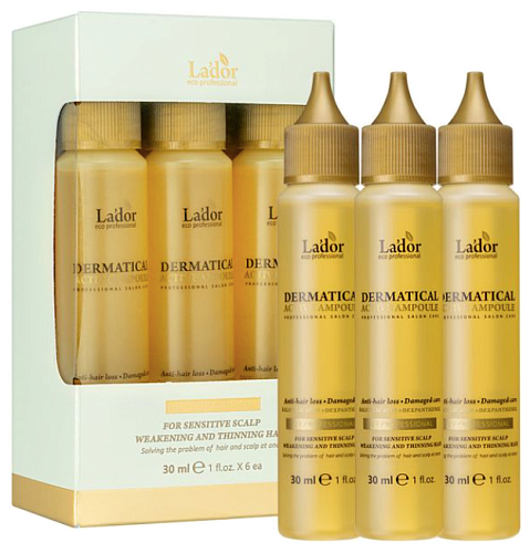 Филлер-сыворотка функциональный против выпадения волос - Lador Dermatical active ampoule, 250мл