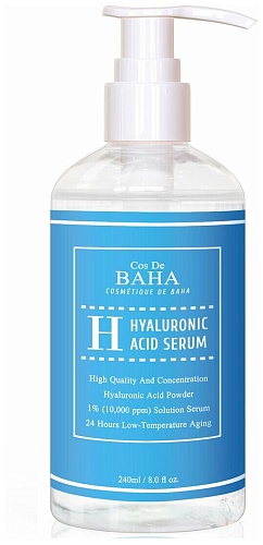 Сыворотка для лица увлажняющая с гиалуроновой кислотой - Cos De BAHA Hyaluronic serum (H240), 240мл