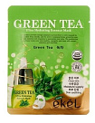 Маска для лица тканевая с экстрактом зеленого чая 25мл EKEL Green Tea Ultra Hydrating Essence Mask