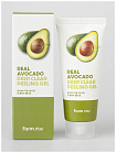 Гель-пилинг для лица с экстрактом авокадо - FarmStay Real avocado deep clear peeling gel, 100мл