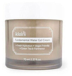 Гель-крем для лица на основе зеленого чая - Dear, Klairs Fundamental water gel cream, 70мл