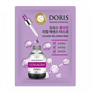 Маска тканевая для лица с коллагеном - DORIS COLLAGEN REAL ESSENCE MASK