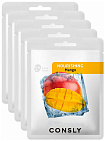 Маска для лица тканевая питательная с экстрактом манго 20мл CONSLY Mango Nourishing Mask Pack