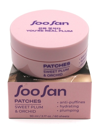 Патчи для глаз с экстрактами сливы и орхидеи 90мл SOO SAN Patches with Sweet Plum & Orchid