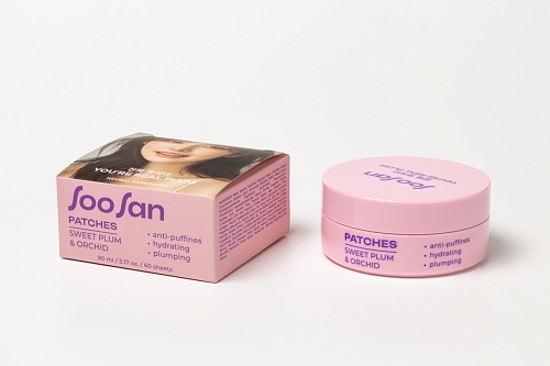 Патчи для глаз с экстрактами сливы и орхидеи 90мл SOO SAN Patches with Sweet Plum & Orchid