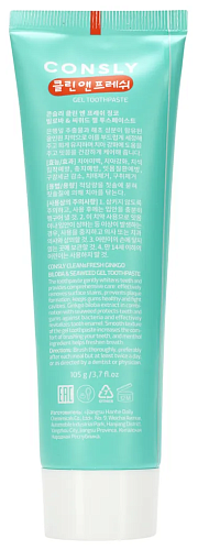 Паста зубная с экстрактами гинкго билоба и морских водорослей - Consly Clean&fresh toothpaste, 105г