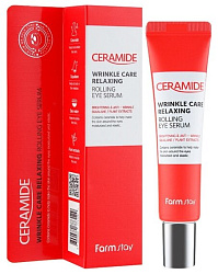 Сыворотка для глаз с керамидами - FarmStay Ceramide wrinkle care relaxing rolling eye serum, 25мл