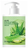 Крем для лица с алоэ массажный - Deoproce Clean&white cleansing massage cream aloe, 430мл
