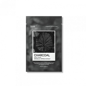 Тканевая маска для лица с экстрактом древесного угля 25мл TENZERO CHARCOAL SHEET MASK