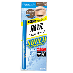 Подводка для бровей жидкая водостойкая «серо-коричневый» - Sana Power style liquid eyebrow, 1шт