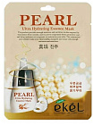 Маска для лица тканевая с экстрактом жемчуга 25мл EKEL Pearl Ultra Hydrating Essence Mask
