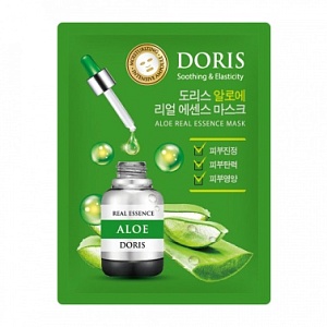 Маска для лица тканевая с экстрактом алоэ 25мл DORIS ALOE REAL ESSENCE MASK
