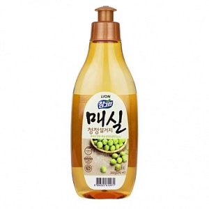 Средство для мытья посуды, - LION CHARMGREEN 300g bottle овощей и фруктов (Японский абрикос)