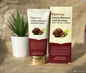 Крем ВВ восстанавливающий с муцином улитки - FarmStay Visible Difference Snail BB Cream SPF50 PA++