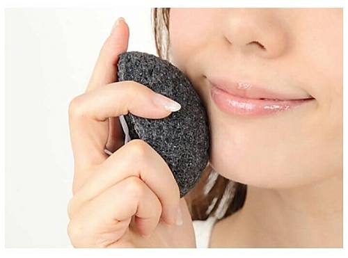 Спонж конняку с добавлением древесного угля - J:on ECO-sponge charcoal, 1шт