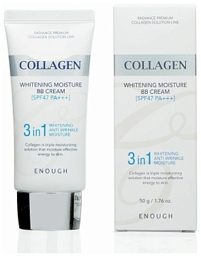 ББ крем для лица осветляющий с с морским коллагеном ENOUGH COLLAGEN 3 in 1 WHITENING MOISTURE BB REA