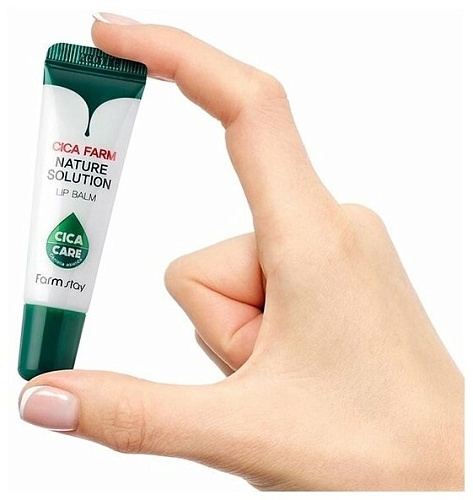 Бальзам для губ восстанавливающий с центеллой - FarmStay Cica farm nature solution lip balm, 10г