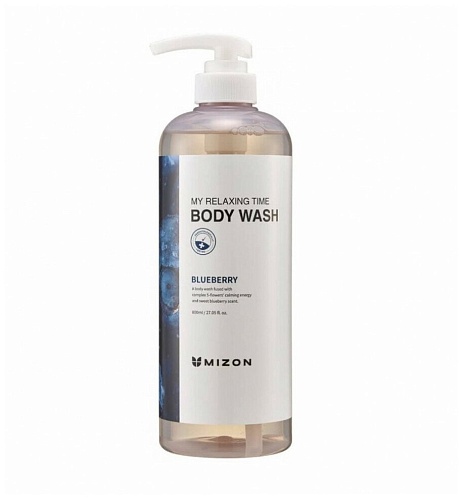 Гель для душа с экстрактом голубики 800мл MIZON MY RELAXING TIME BODY WASH [BLUEBERRY]