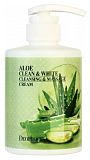 Крем для лица с алоэ массажный - Deoproce Clean&white cleansing massage cream aloe, 430мл
