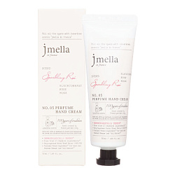 Крем для рук "Чёрная смородина, роза, JMELLA IN FRANCE SPARKLING ROSE' PERFUME HAND CREAM мускус" 50
