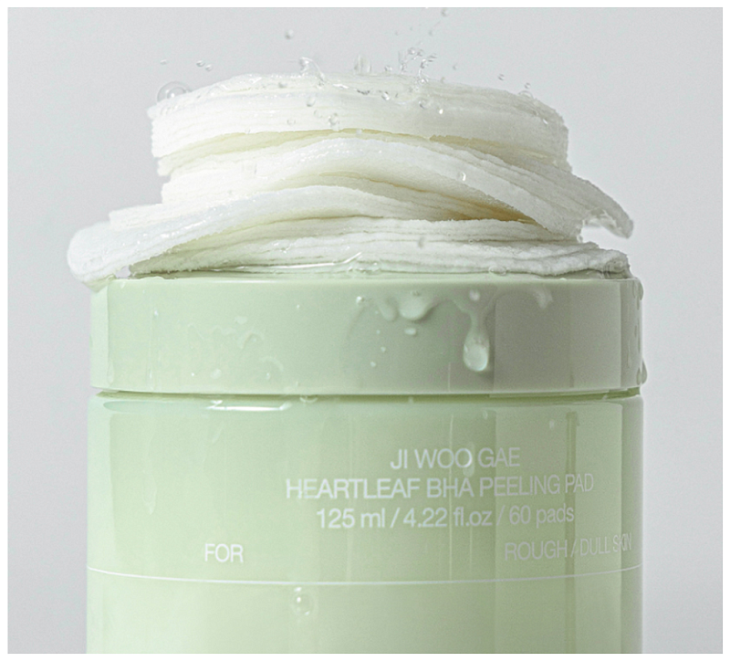 Пэды для борьбы с несовершенствами кожи - Celimax Jiwoogae cica BHA blemish toner pad, 60шт