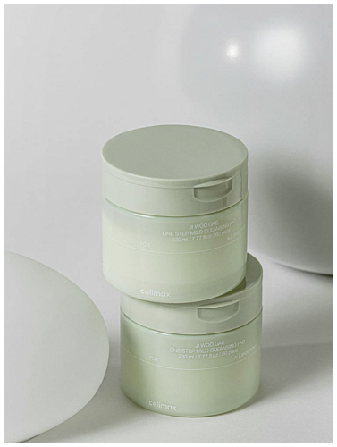 Пэды для очищения кожи и снятия макияжа - Celimax Jiwoogae one step mild cleansing pad, 60шт