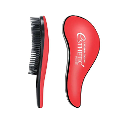 Расческа для волос пластиковая красная новогодняя - Esthetic House hair brush for easy comb, 18*7см