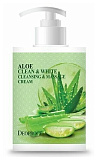 Крем для лица с алоэ массажный - Deoproce Clean&white cleansing massage cream aloe, 430мл