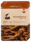 Маска омолаживающая для лица тканевая с женьшенем FarmStay Visible Difference Mask Sheet Red Ginseng